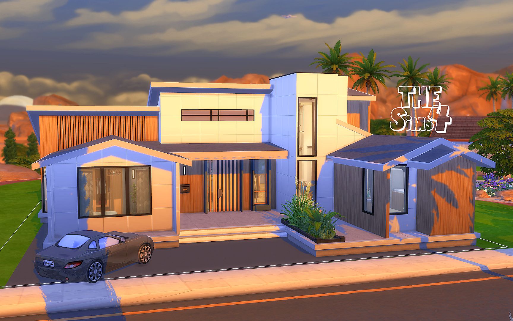 【冻】模拟人生4速建 | 一家四口的现代风大平层 nocc