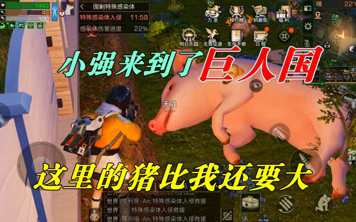 明日之后:小强来到了巨人国,这里的猪比我还要大,可以当坐骑了_哔哩