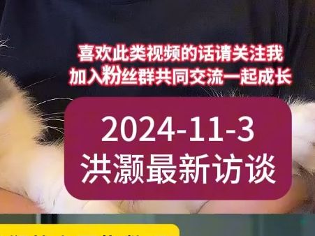 2024113 洪灏最新访谈 非常强力的政策刺激会来到的! 大家真的需要再有一些耐心 后续整体市场和政策都会有 进一步的刺激力度哔哩哔哩bilibili