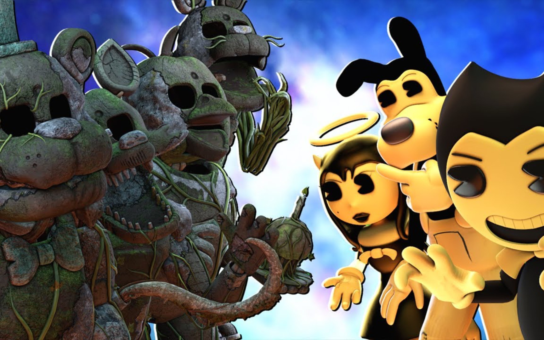 fnaf sfm〕遗迹组 vs 班迪_哔哩哔哩_bilibili