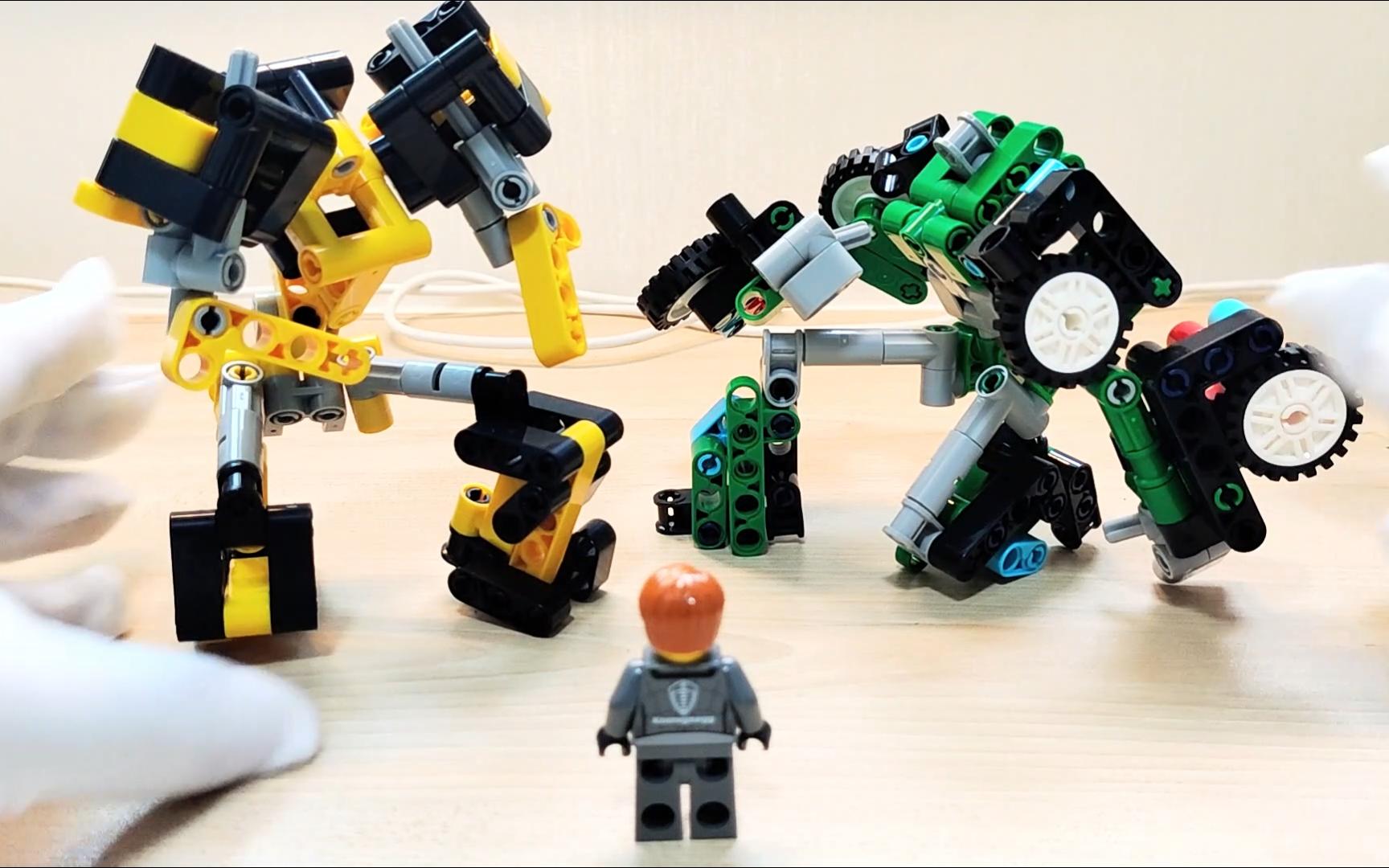 【乐高科技组变形金刚】童年记忆中停着一辆黄色推土机