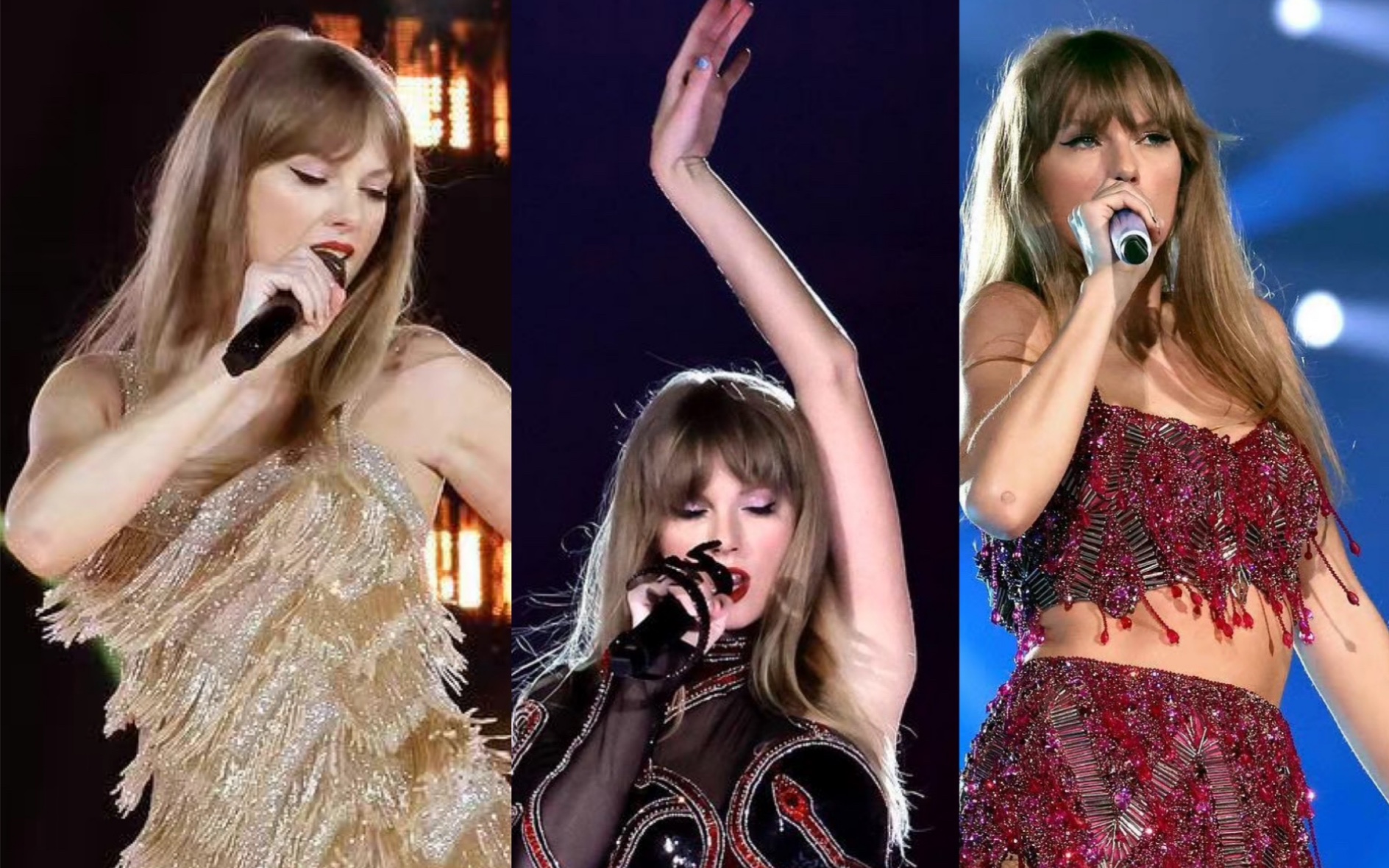 Taylor Swift The Eras Tour巡演首站刷新美国历史女solo演唱会最高观众人数记录,达到69213人,服装都是特别定制哔哩哔哩bilibili