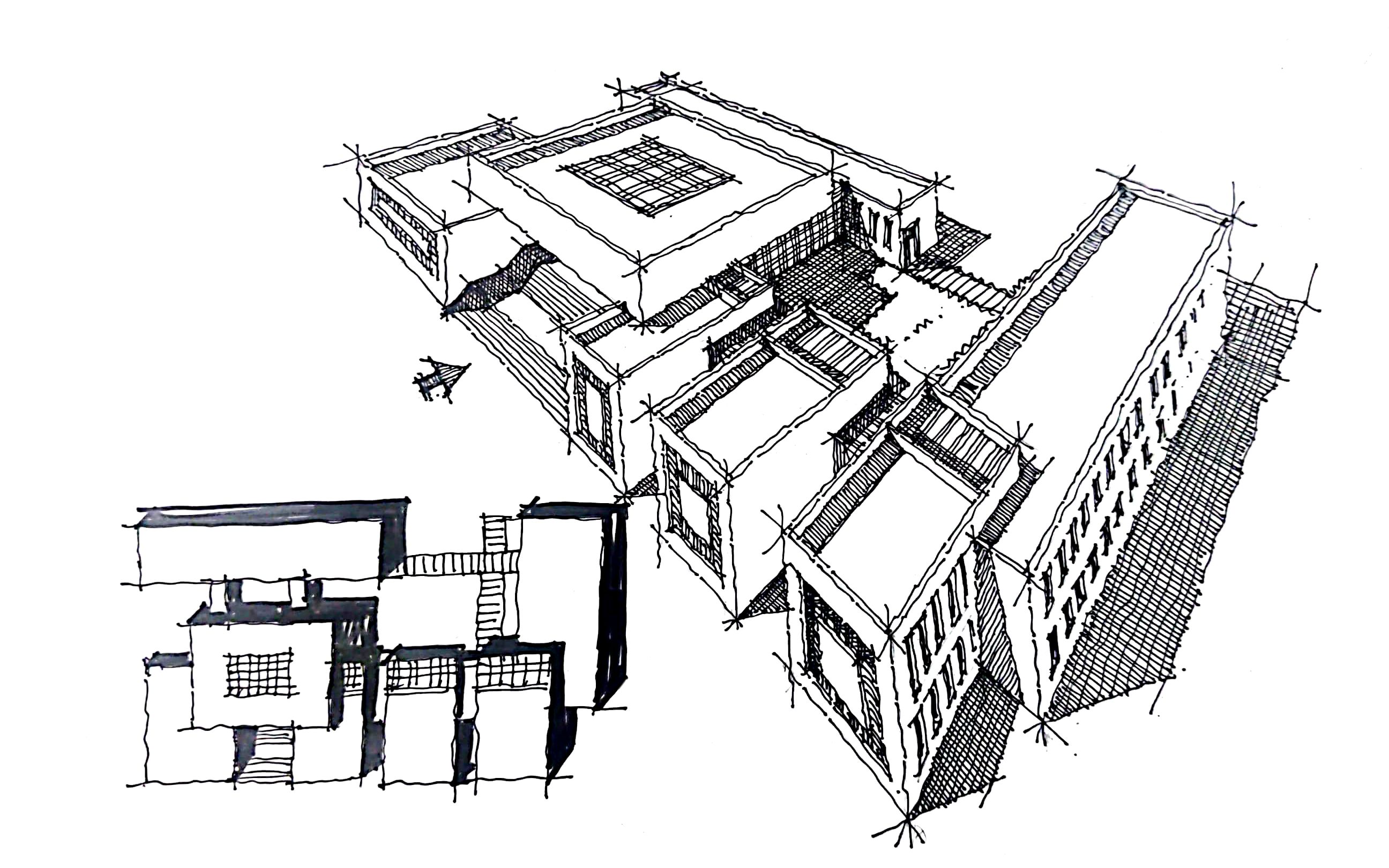 每日一画第二季vlog5建筑快题中鸟瞰图表达