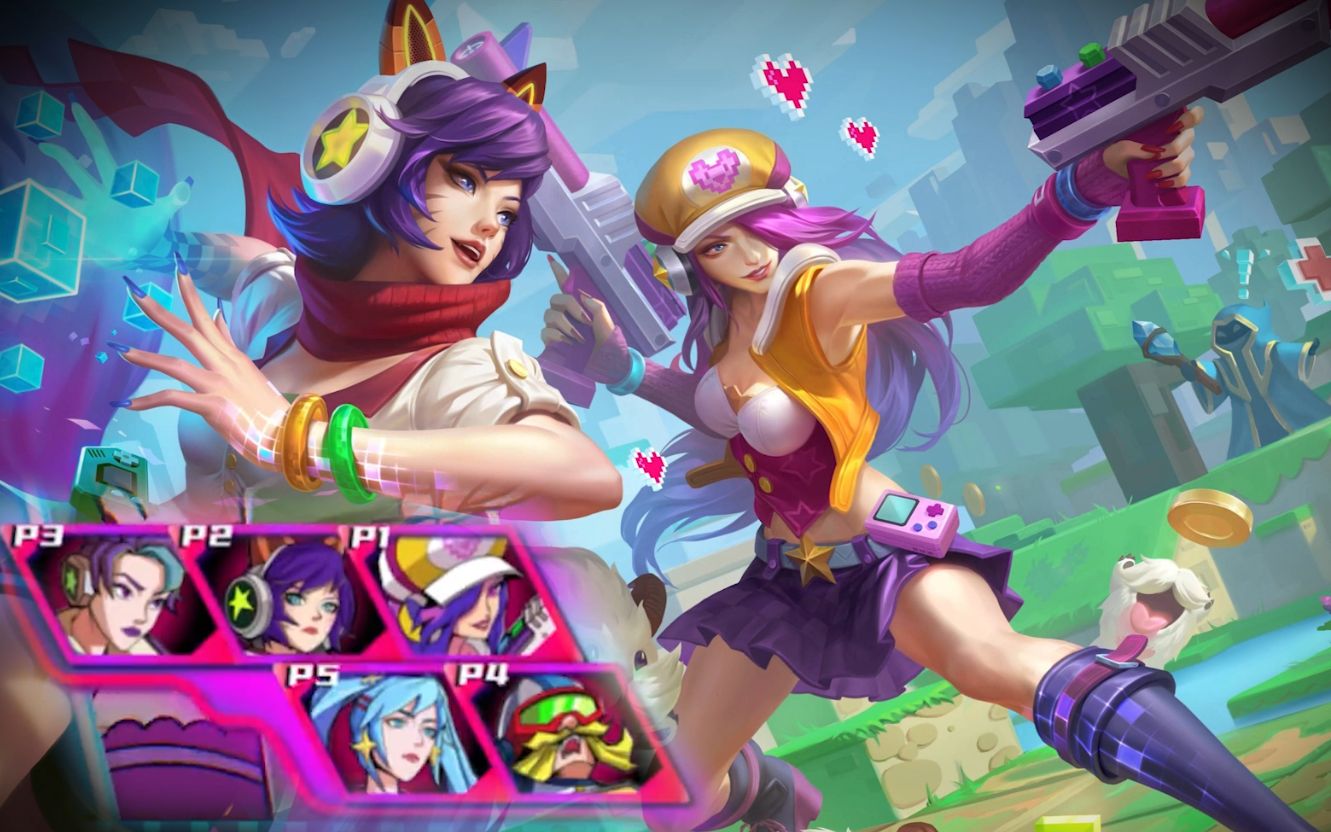 lol最新cg:梦回童年像素风的电玩派对!五人小队集结打boss啦!