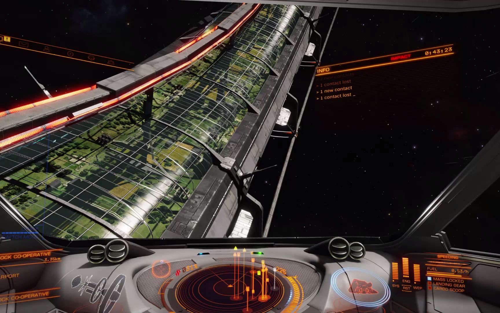 有人造重力和穹顶的环形太空站