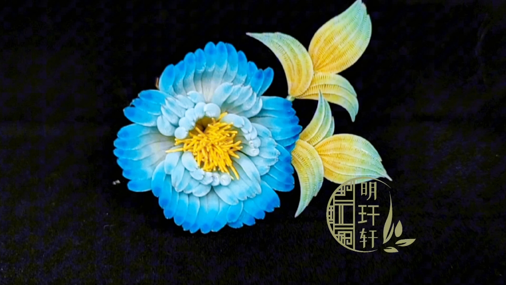 绒花细绒条牡丹