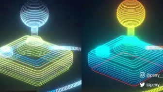 【C4D&Octane教程】游戏杆线条动画（带模型）