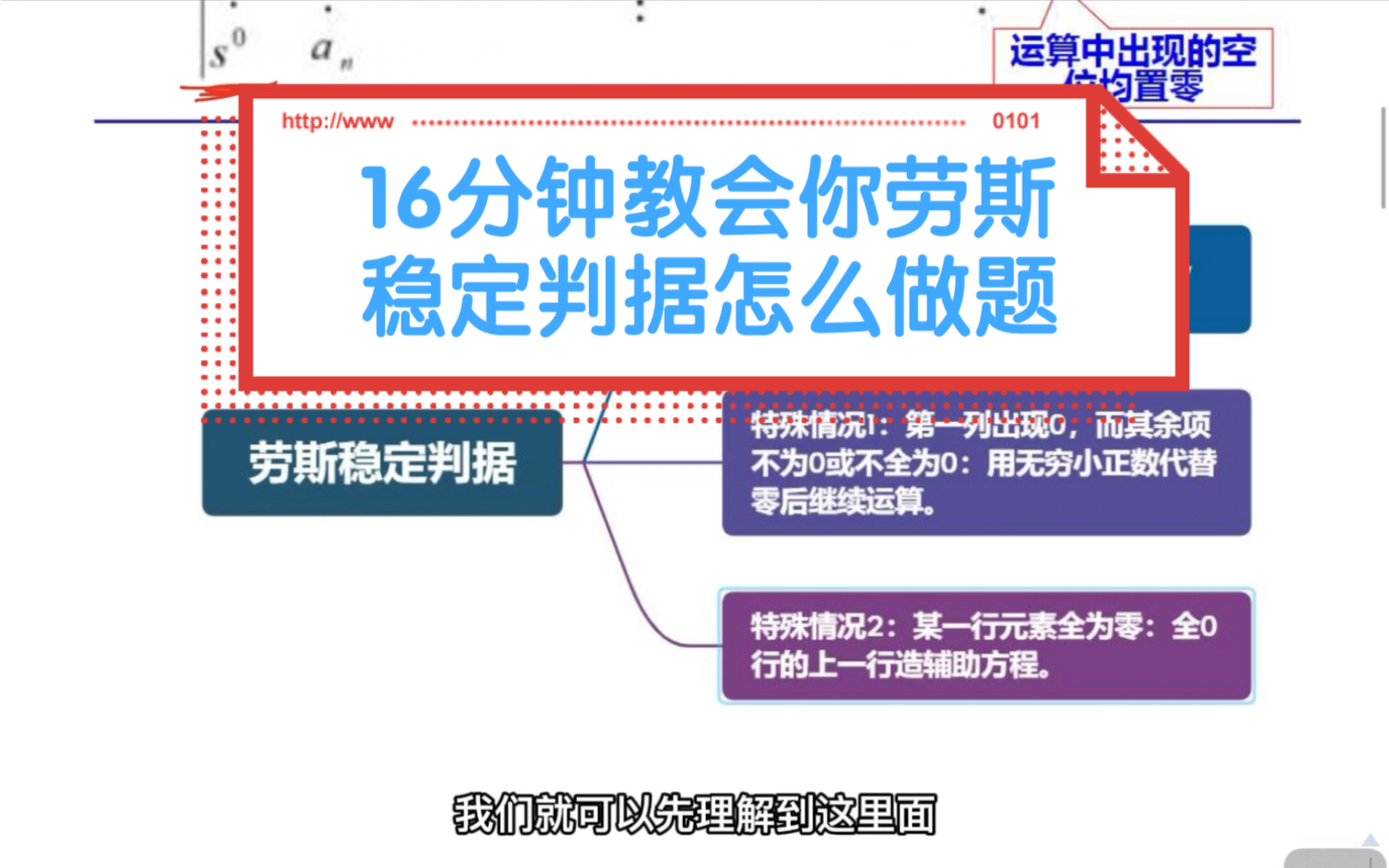 16分钟教会你劳斯稳定判据(Routh)怎么做题|看完你就会做题|自动控制原理|自控|直接上例题讲解|希望能够帮到你哔哩哔哩bilibili