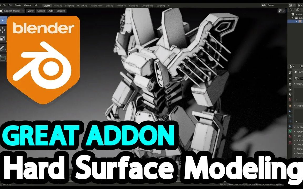 iBlender中文版插件 GridModeler 网格栅格硬表面建模 Grid Modeler Blender 插件 教程哔哩哔哩bilibili