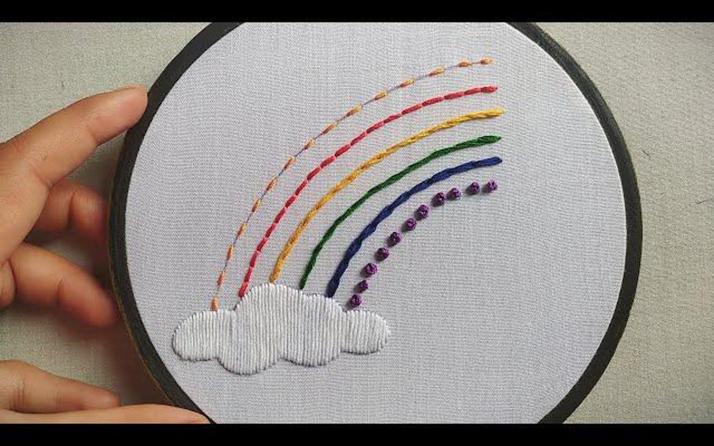 初学者手工刺绣初学者基本刺绣缝线pert-4 让我们探索