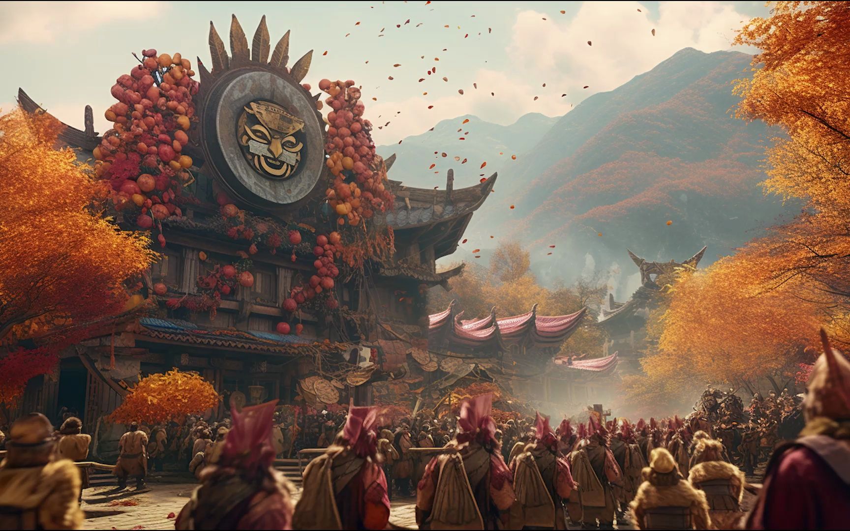 古代部落重阳节祭祀大型活动