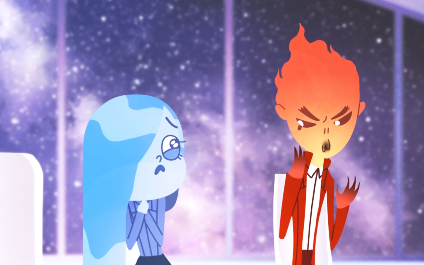 火王子爱上了水精灵,它们本想秀个恩爱,却忘了水火不能相容