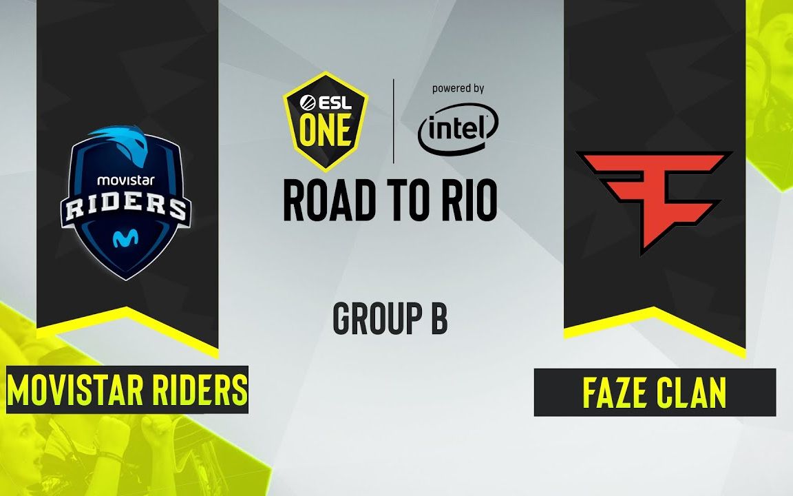 Movistar Riders vs FaZe Clan 比赛录像  ESL One Road to Rio B组哔哩哔哩bilibili