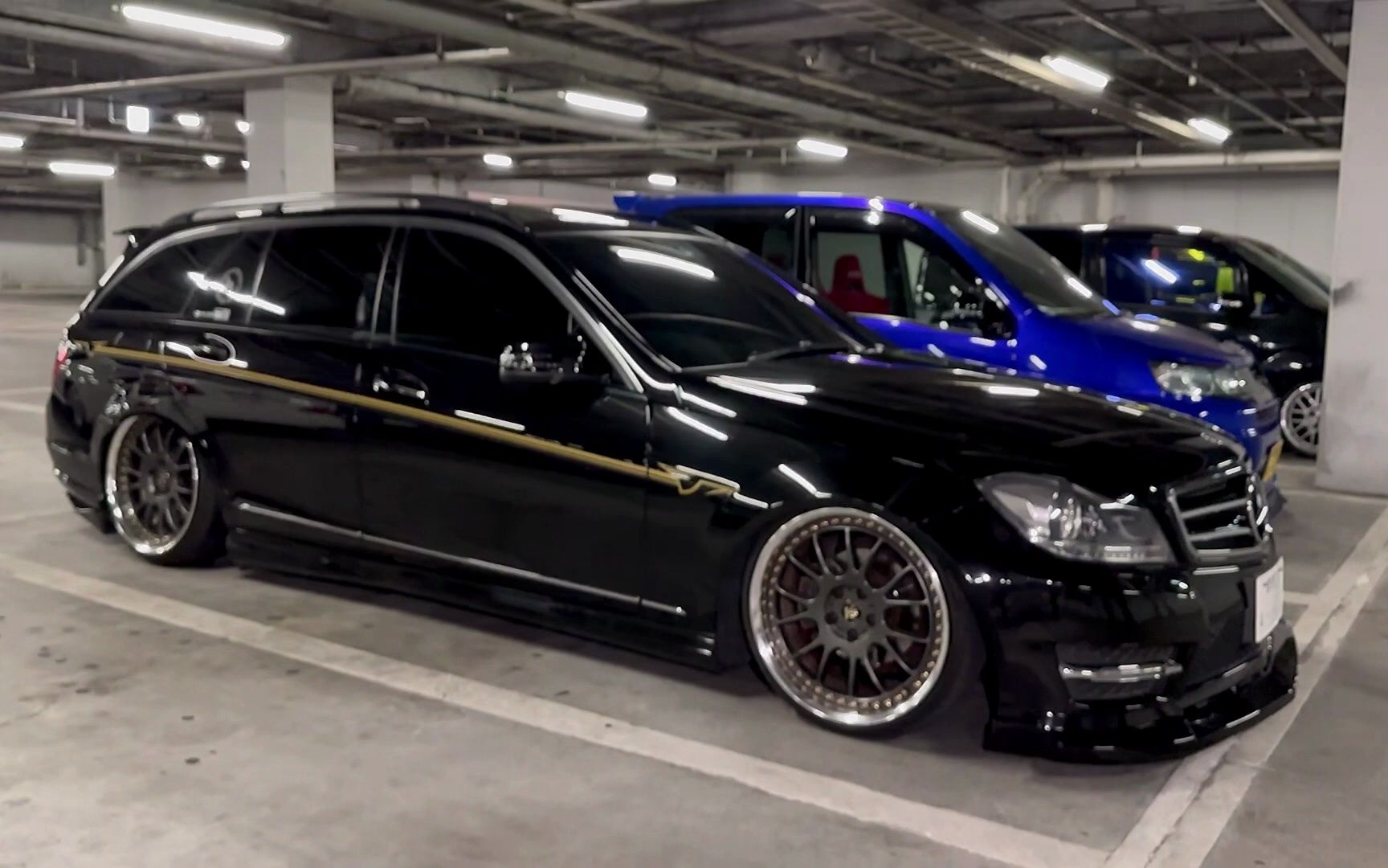 奔驰 w204 s204 c级旅行车 日本garage dash 改气动低趴 wagon estate