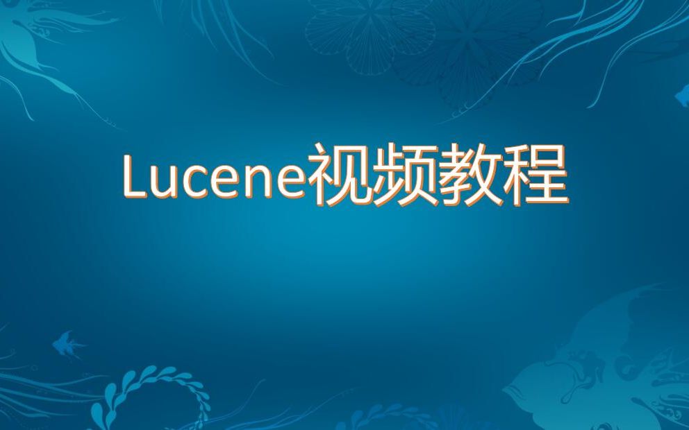 [图]Lucene视频教程