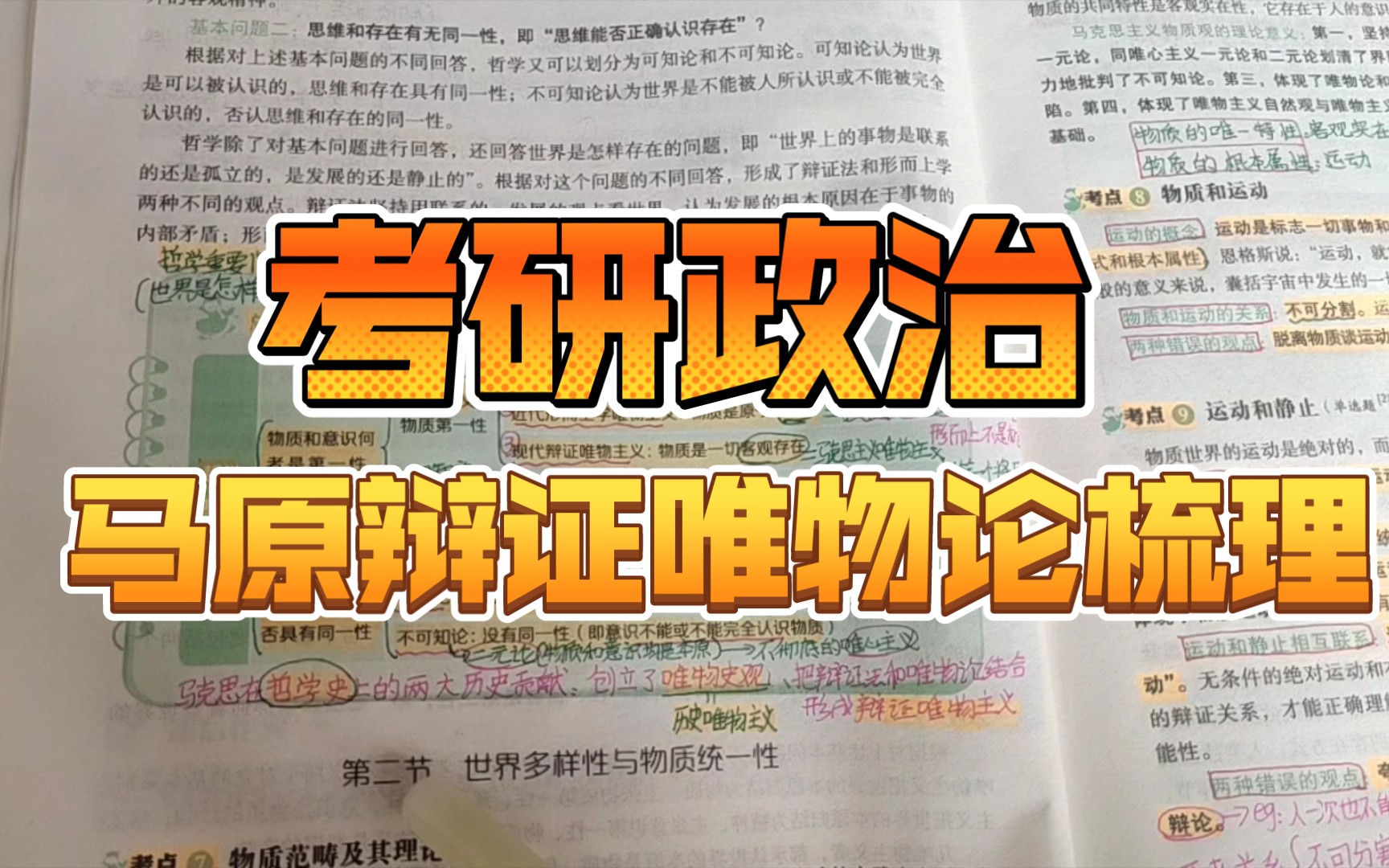 考研政治|马原辩证唯物论梳理,及时复习真的有效哔哩哔哩bilibili