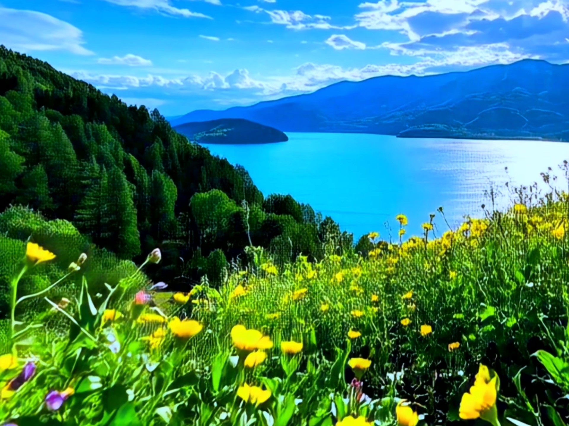 西海情歌风景素材