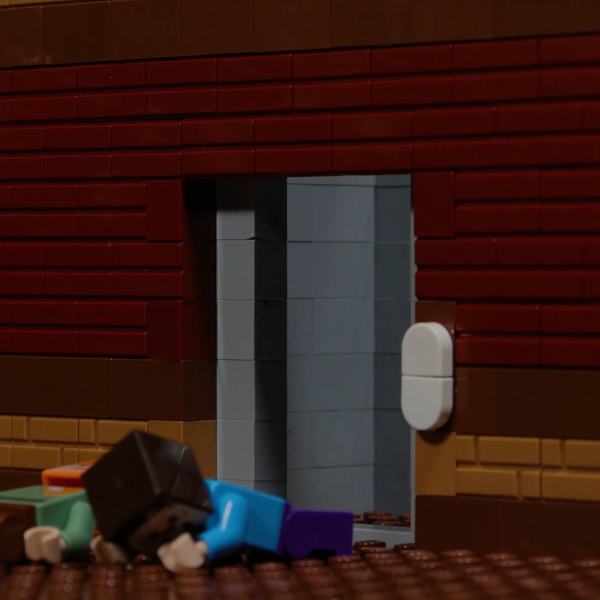 Escape From 100 LEGO Roblox Doors in Minecraft - LEGO Minecraft Challenge -  Animation 