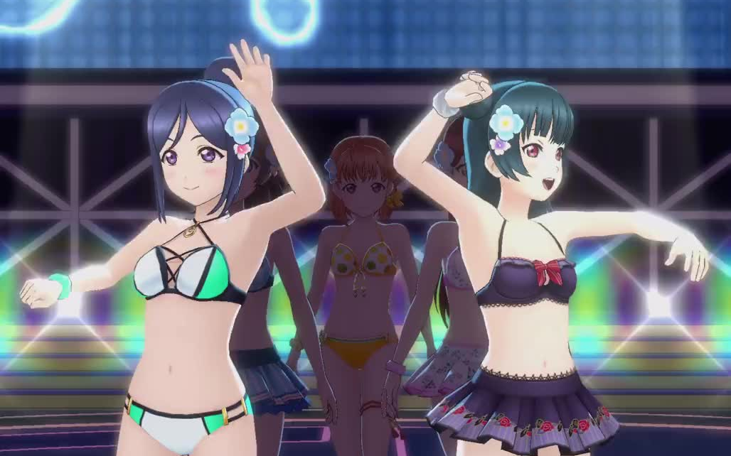 aqours泳装跳翻跟头歌后面的运镜挺鬼畜的