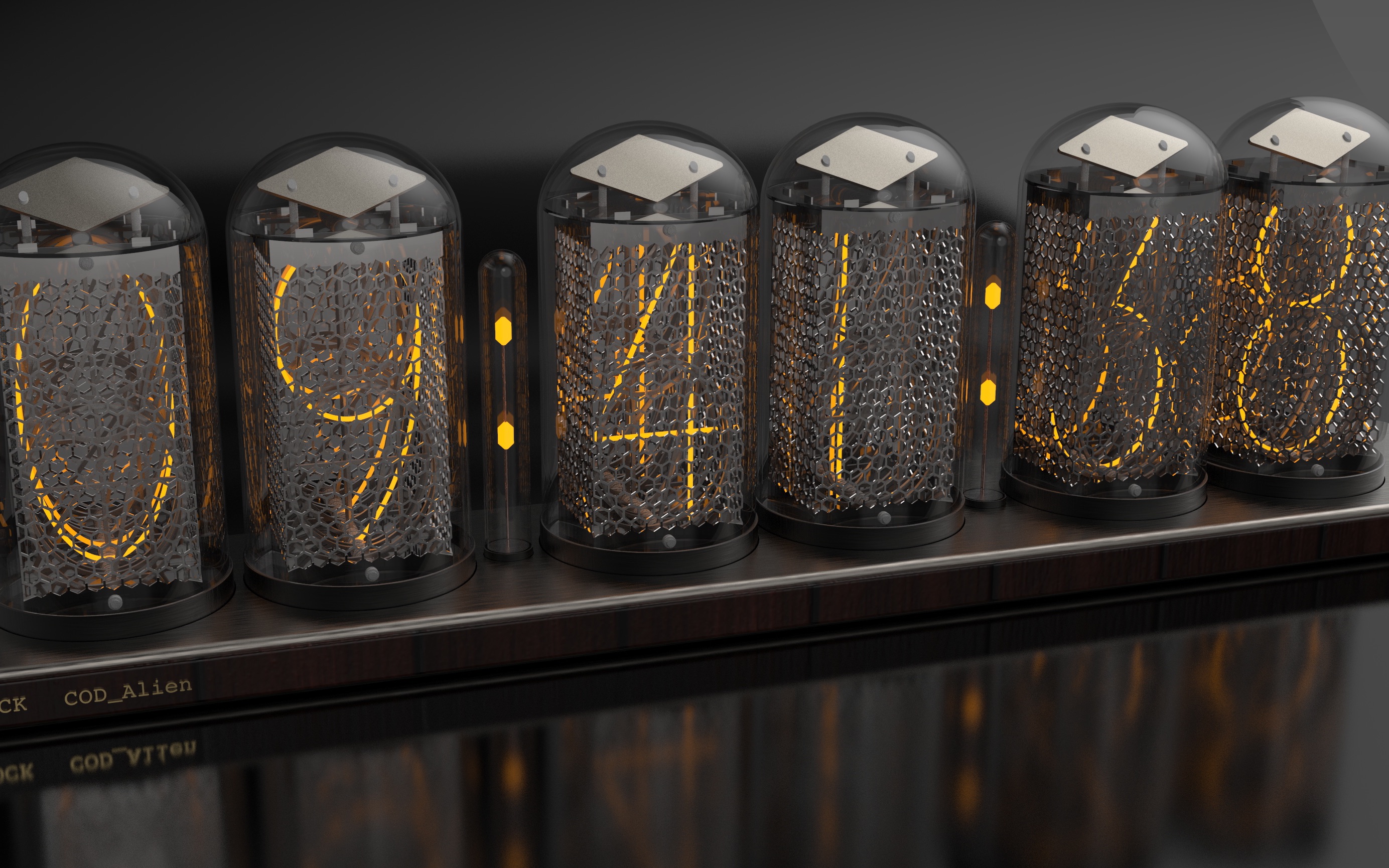 【keyshot9】辉光管时钟模型渲染