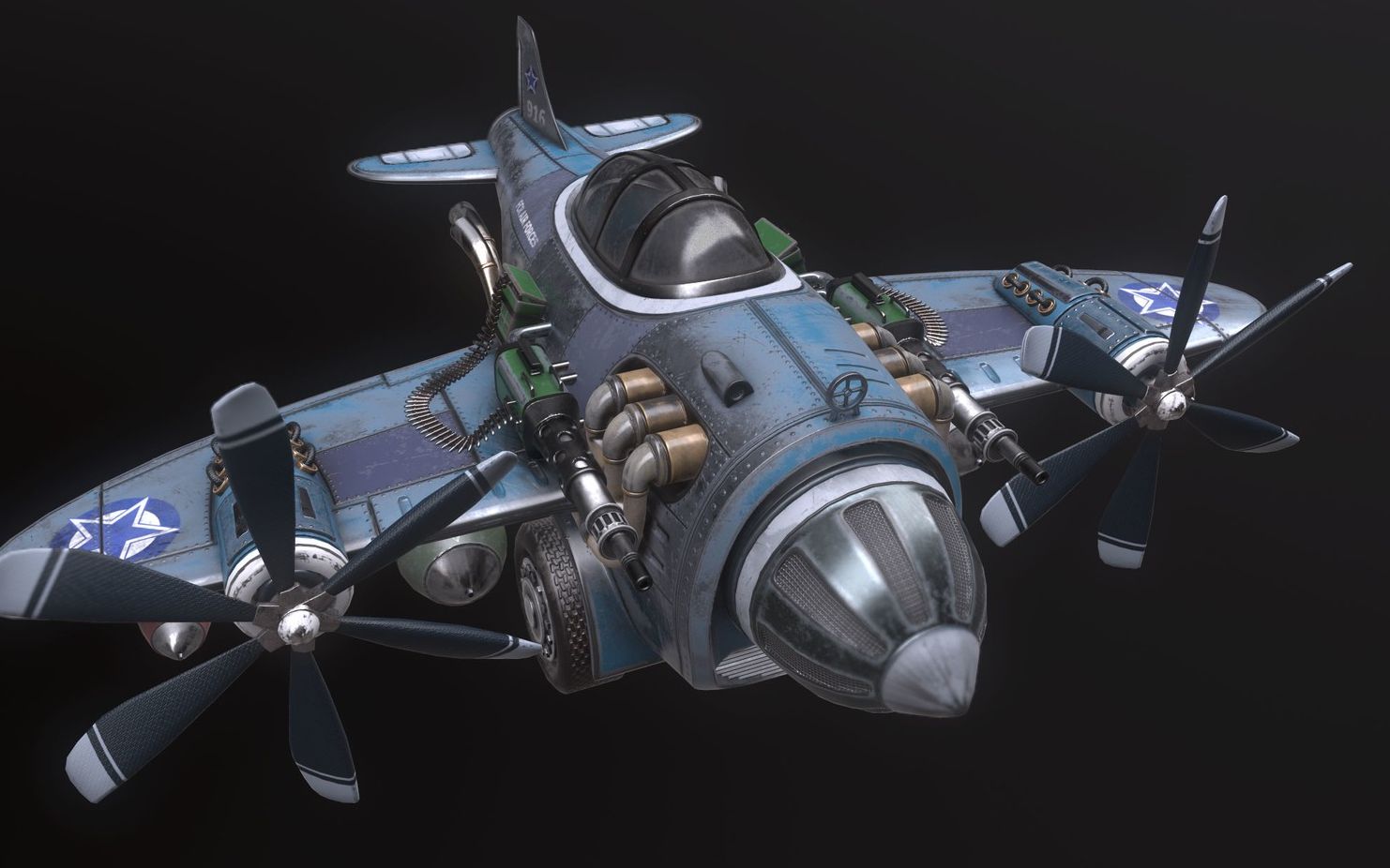 3dmax基础入门:次世代高模大飞机模型制作