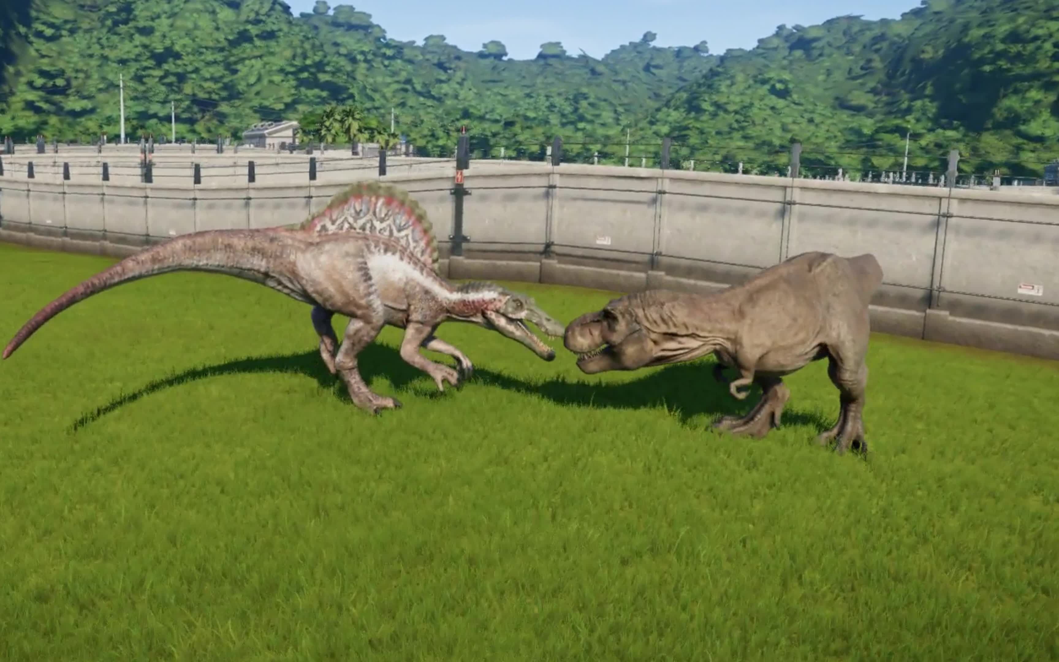 凶猛棘龙大战霸王龙,轻而易举拿下双杀!