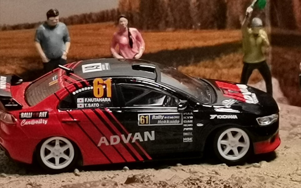 bmc 1:64 三菱 lancer evolution x(advan涂装带场景)(水贴施工完成)