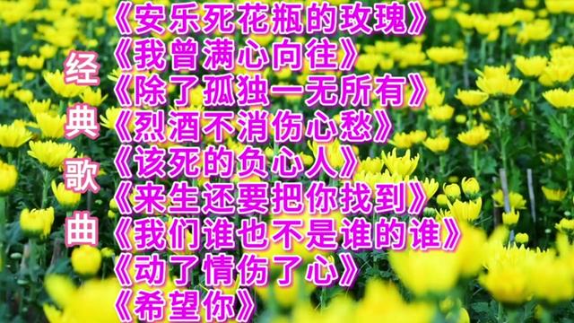 [图]《安乐死花瓶的玫瑰》 《我曾满心向往》 《除了孤独一无所有》 《烈酒不消伤心愁》 《该死的负心人》 《来生还要把你找到》 《我们谁也不是谁的谁》 《动了情伤了心