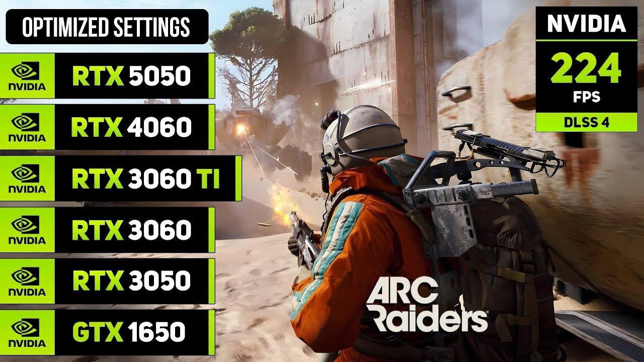 【ARC Raiders】6款显卡性能测试!RTX 5050, 4060, 3060TI, 3060, 3050, GTX 1650
