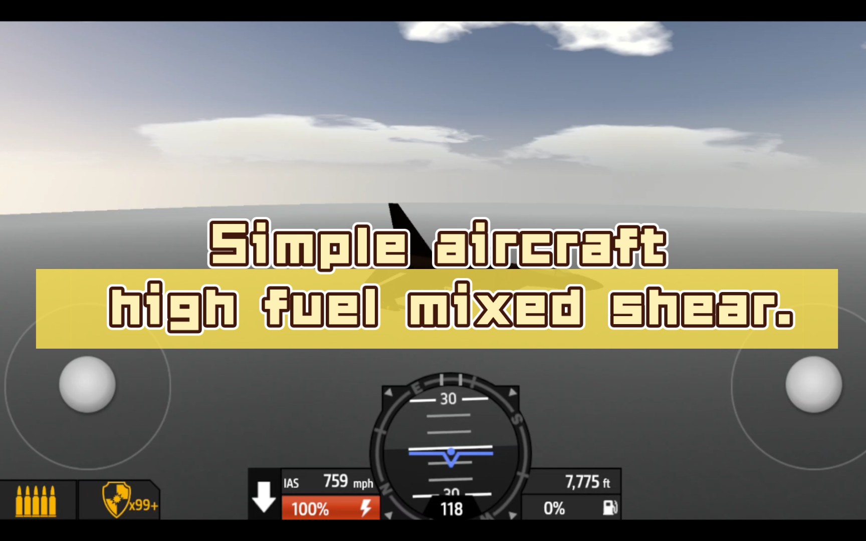 simple aircraft high fuel mixed shear.