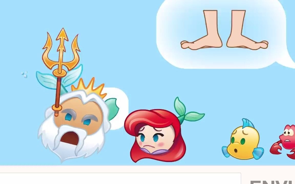 创意用emoji还原小美人鱼的剧情