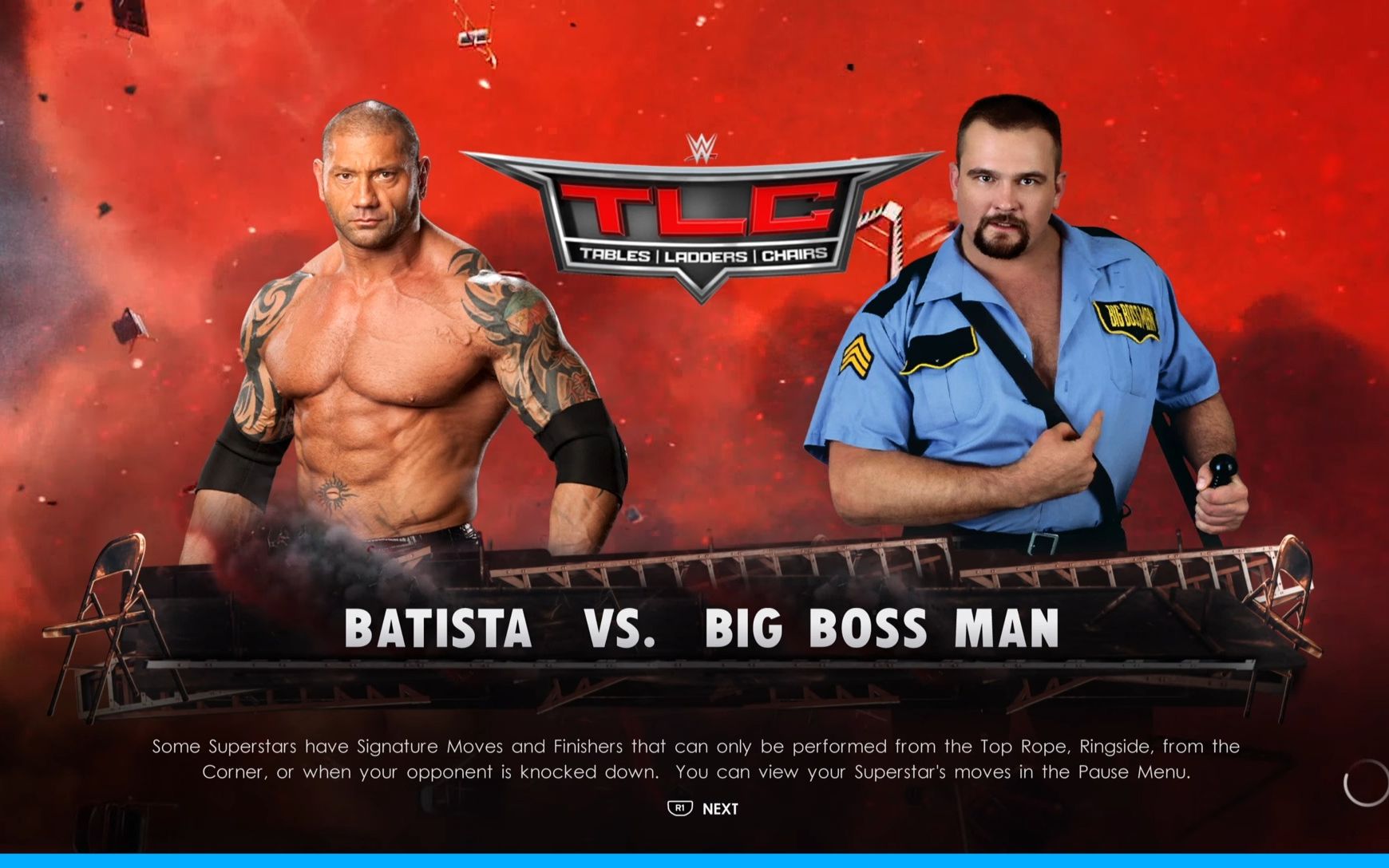 [图]WWE 2K22第五场(Batista VS Boss Man)