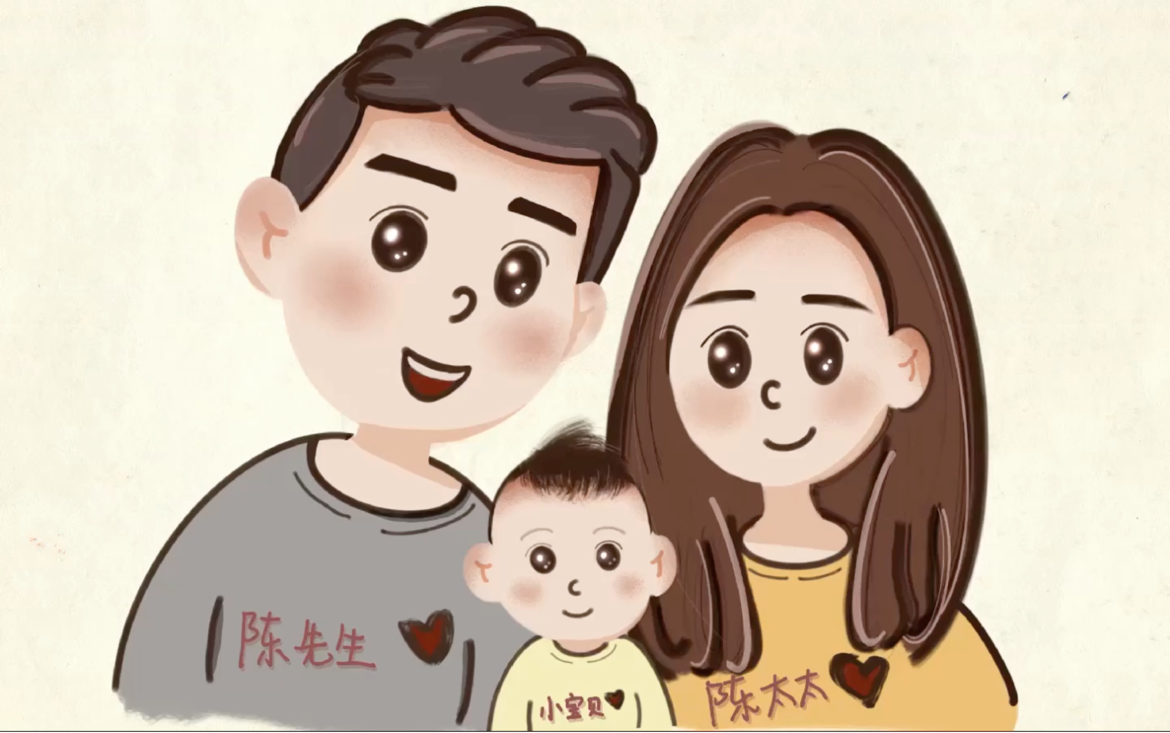 【q版头像全家福】procreate 30秒绘画过程记录