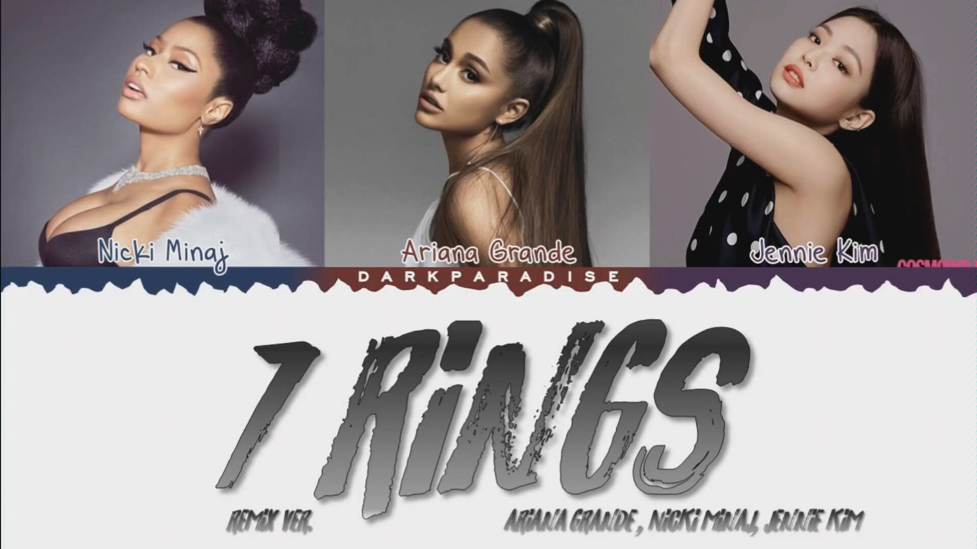 神仙混音jennienickiminajarianagrande7rings毫無違和感超絕混音