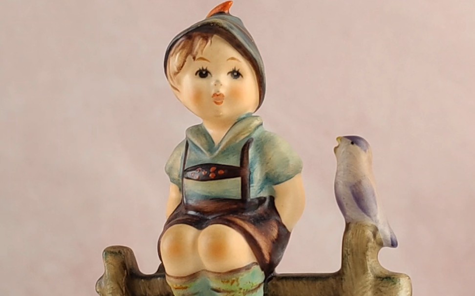 德国高宝手绘陶瓷喜姆娃娃中古瓷偶装饰摆件