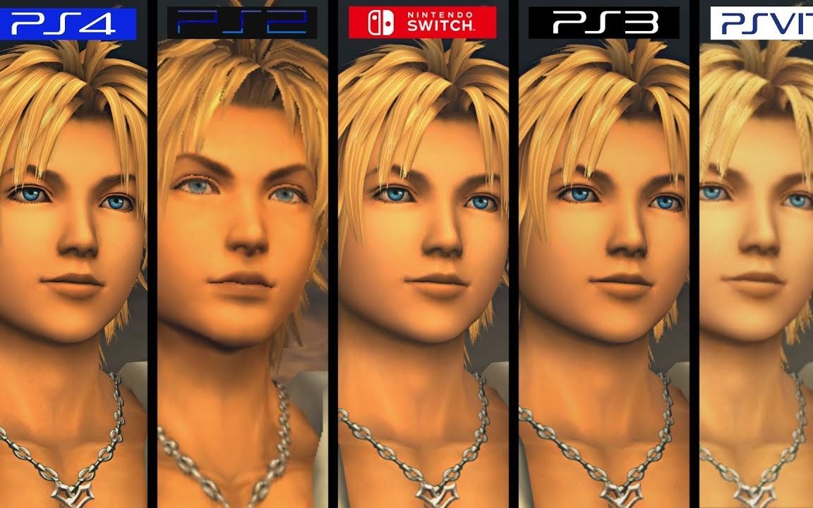 [图]【对比】FF10 NS版 VS PS4版画面对比 含PSV,PS3,PS2 最终幻想 Final Fantasy X Graphics Comparison