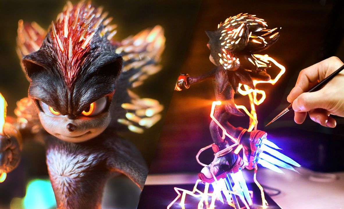 制作 2024 刺猬索尼克3 中"暗影"发飙 sonic movie 3 shadow