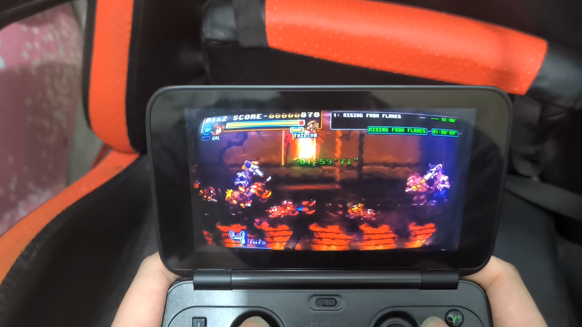 gpd win1玩2d横版游戏:战斗狂怒 软萌妹子卡通风,别具一格!