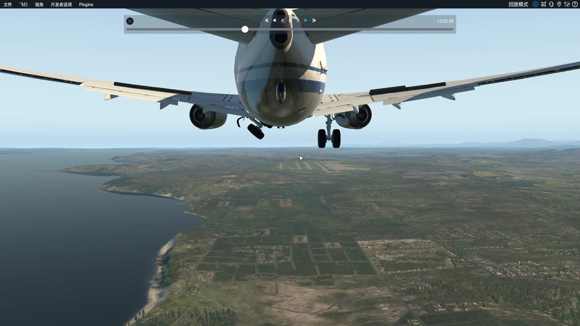 【xplane11】左主起落架动作组卡组迫降