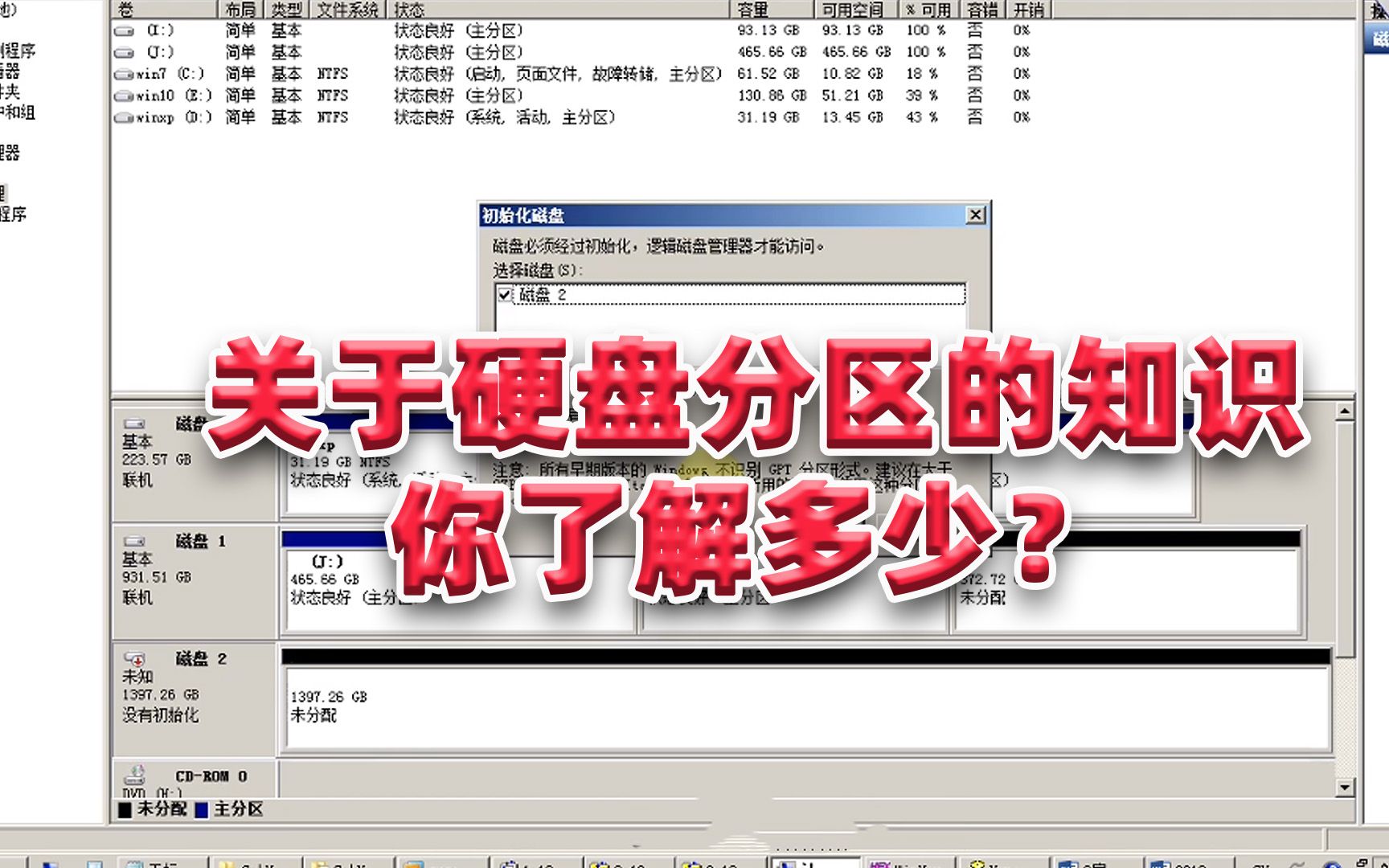 关于硬盘分区的知识你了解多少?一起来学习那些你不知道的硬盘分区知识!哔哩哔哩bilibili