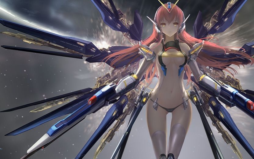 【板绘】这是你从未见过的高达/强袭自由拟人化_哔哩哔哩 (゜-゜)つロ