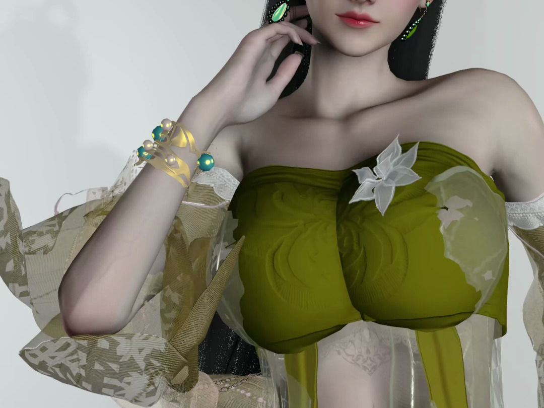 新到古风美女手办走秀