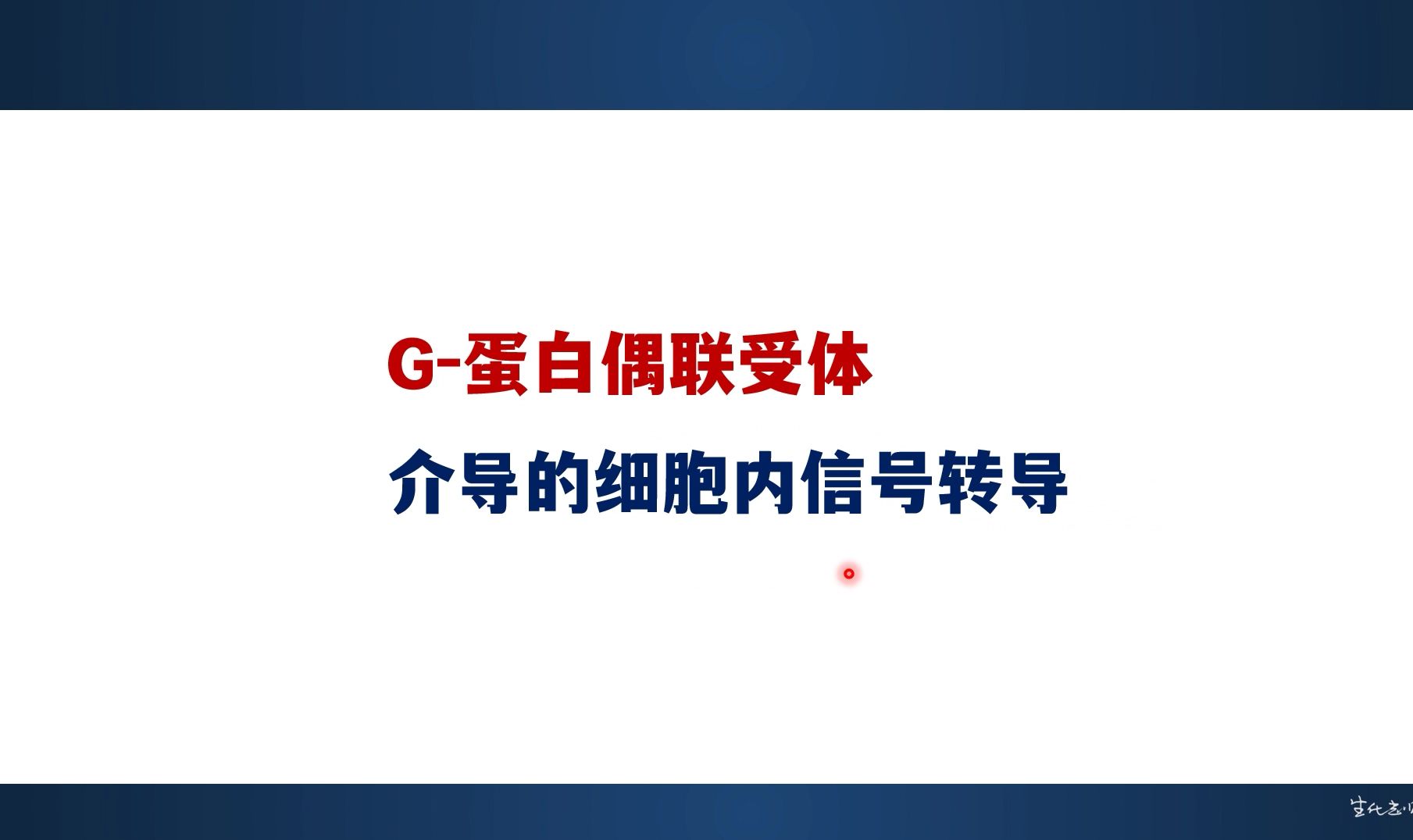 细胞信号转导的分子机制(5)G蛋白偶联受体 介导的细胞内信号转导哔哩哔哩bilibili