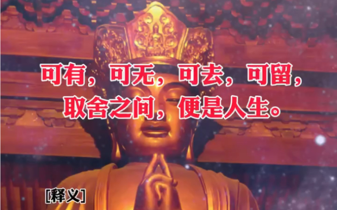 可有 可无 可去 可留 取舍之间 便是人生.