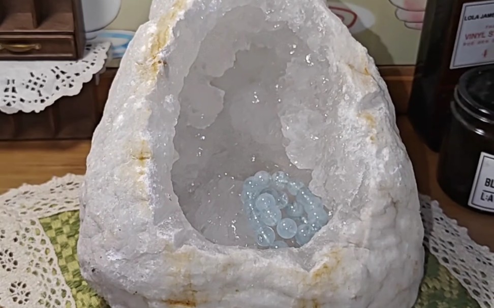 白水晶洞 水晶消磁 水晶疗愈 消磁净化 手串消磁 灵性