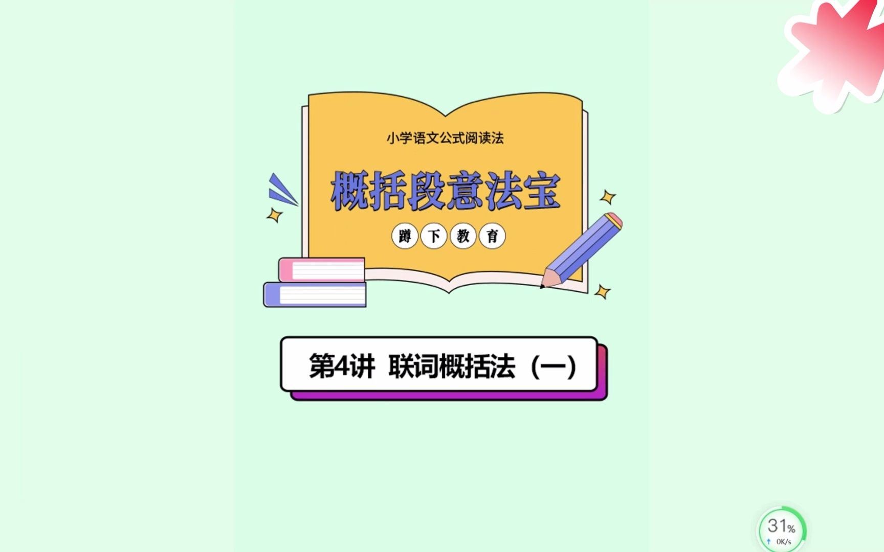 小学语文公式阅读法14概括段意法宝04联词概括法(一)哔哩哔哩bilibili