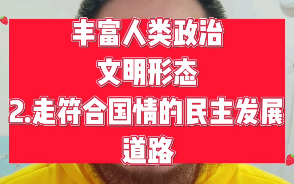 《中国的民主》五,丰富人类政治文明形态2.走符合国情的民主发展道路哔哩哔哩bilibili