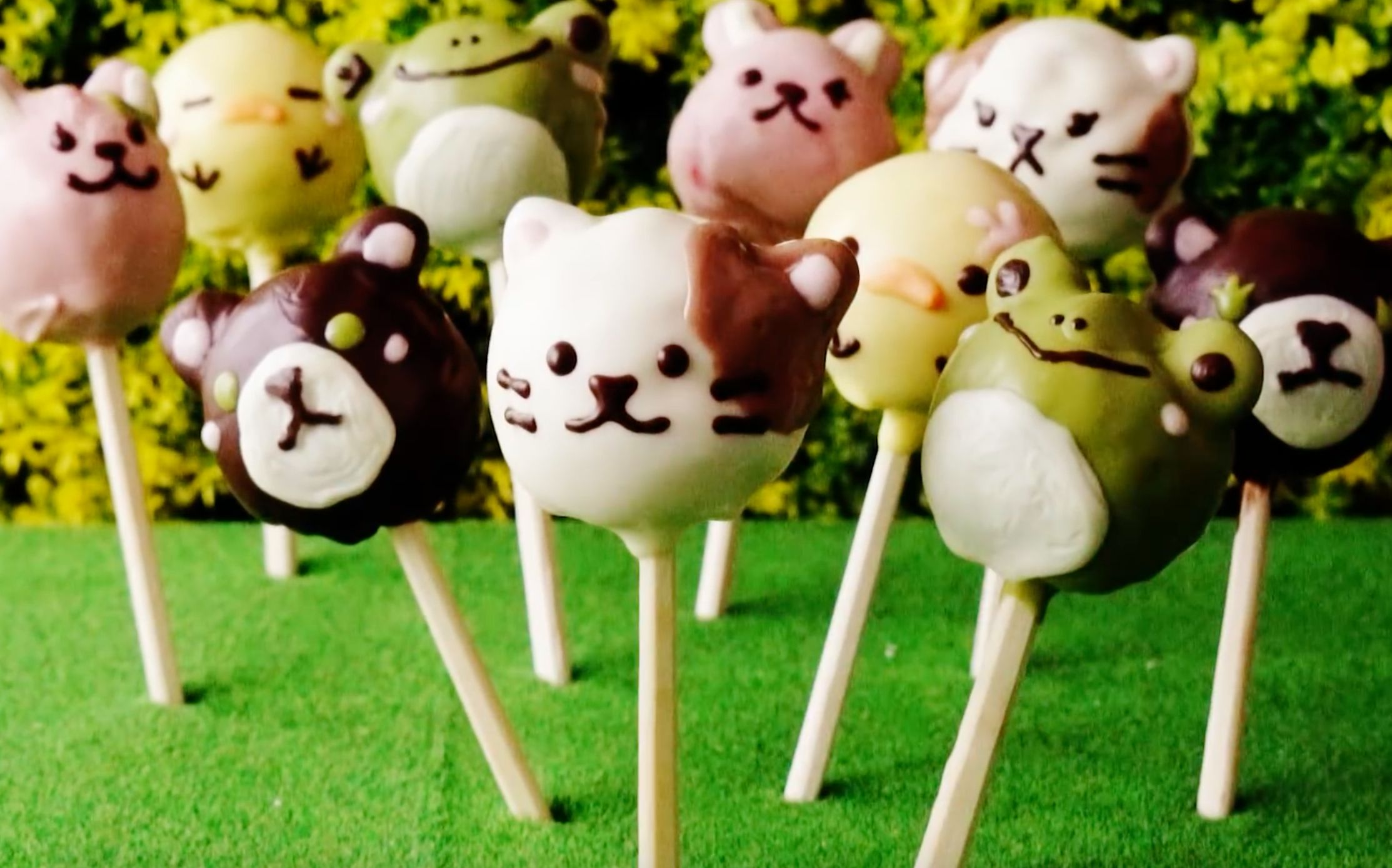 短片章鱼烧版卡通棒棒糖蛋糕foodforfun