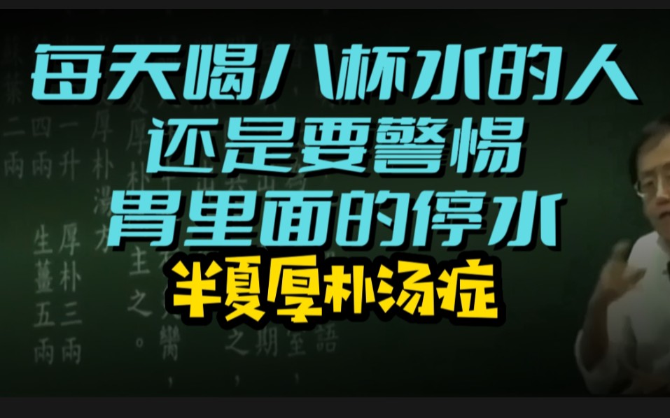 每天喝八杯水的人,警惕胃里面的停水!半夏厚朴汤症哔哩哔哩bilibili