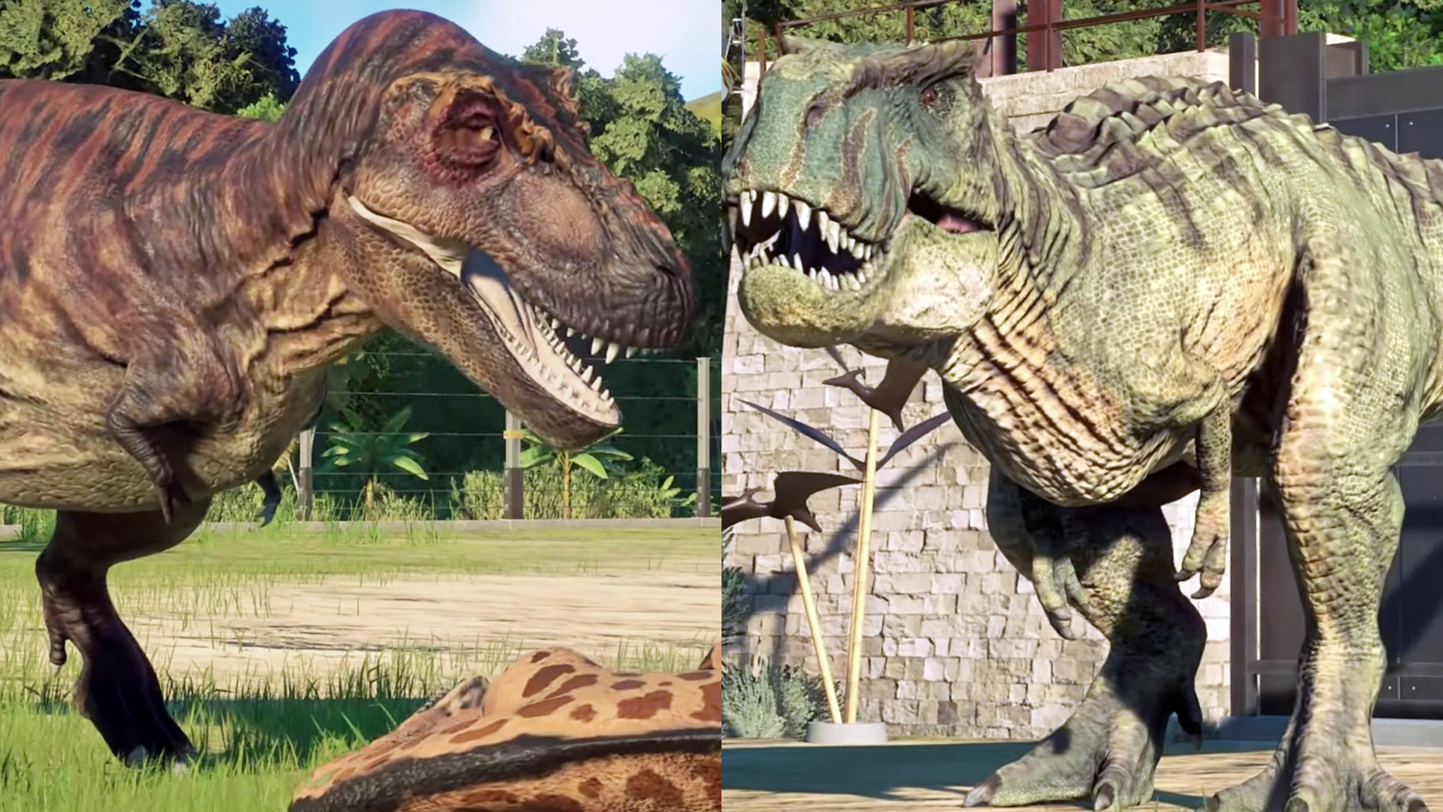 狂暴龙(骷髅岛)vs 霸王龙(2022pp)~ 侏罗纪世界进化